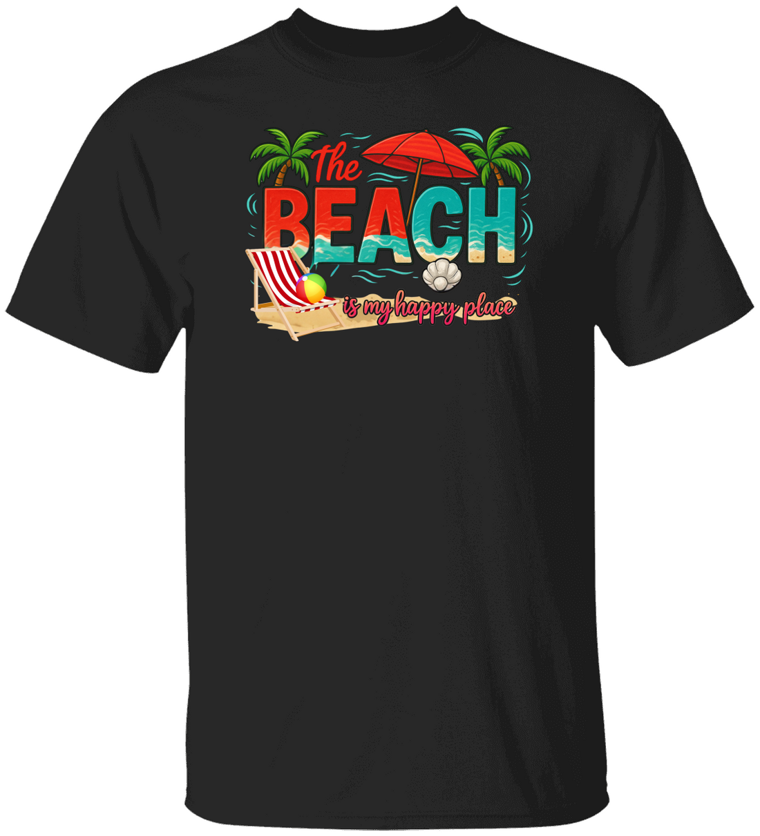 The Beach is My Happy Place Shirt, Summer Vacation Tee, Gift For Beach Lovers, Beach is Calling T-Shirt