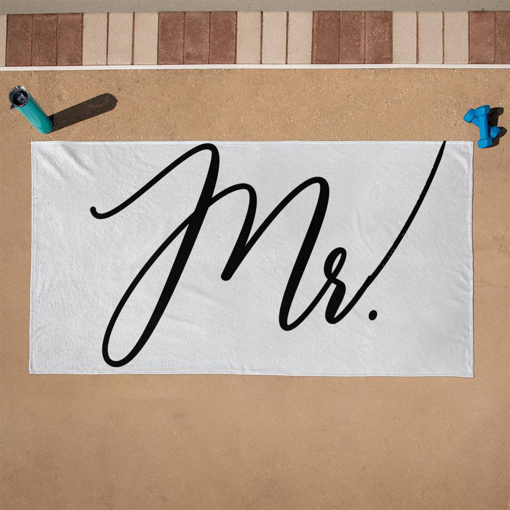 Mr. and Mrs Beach Towel | Wedding Gift