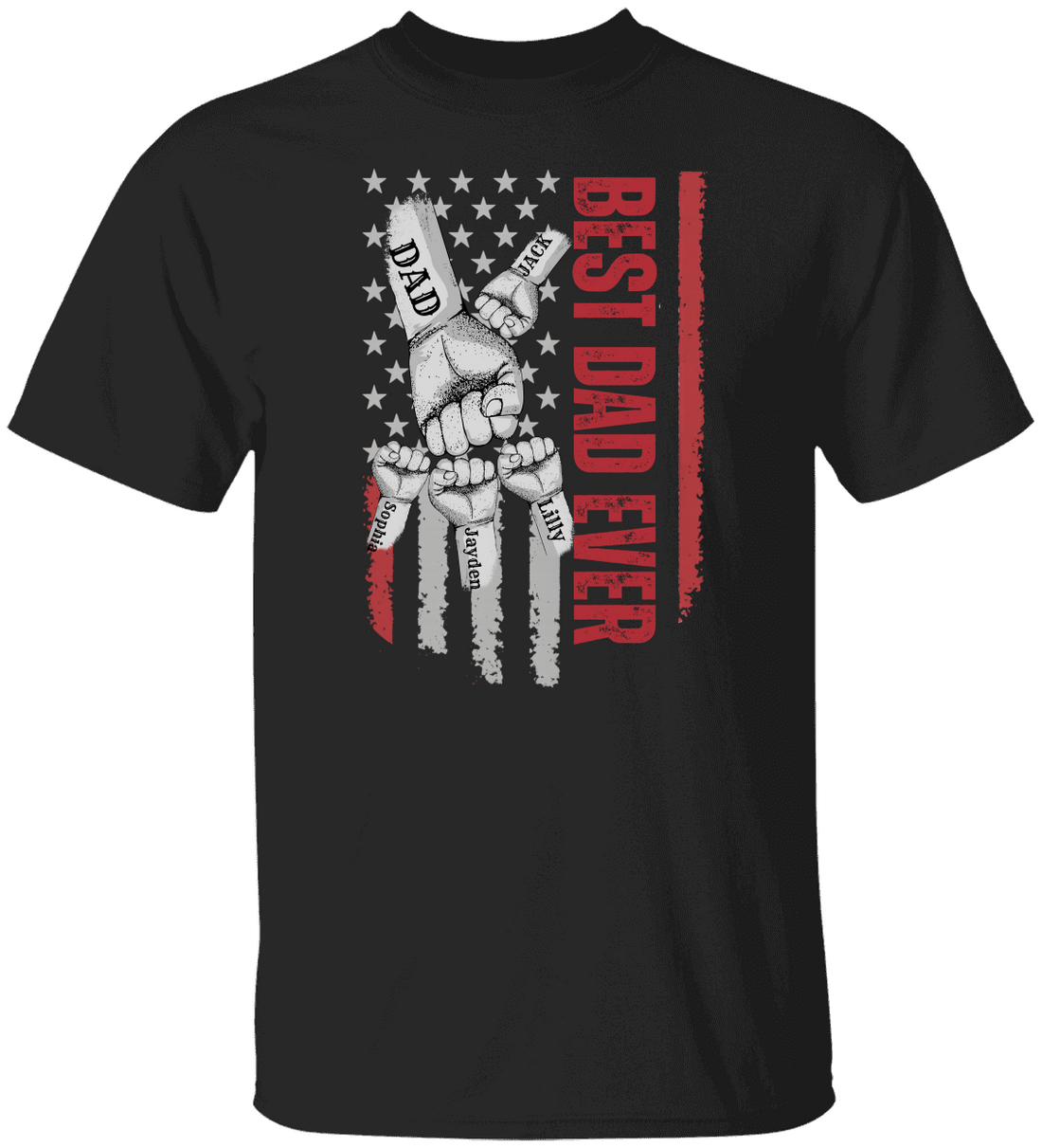 Personalized Best Dad Ever Raised Fist Bump Shirt!