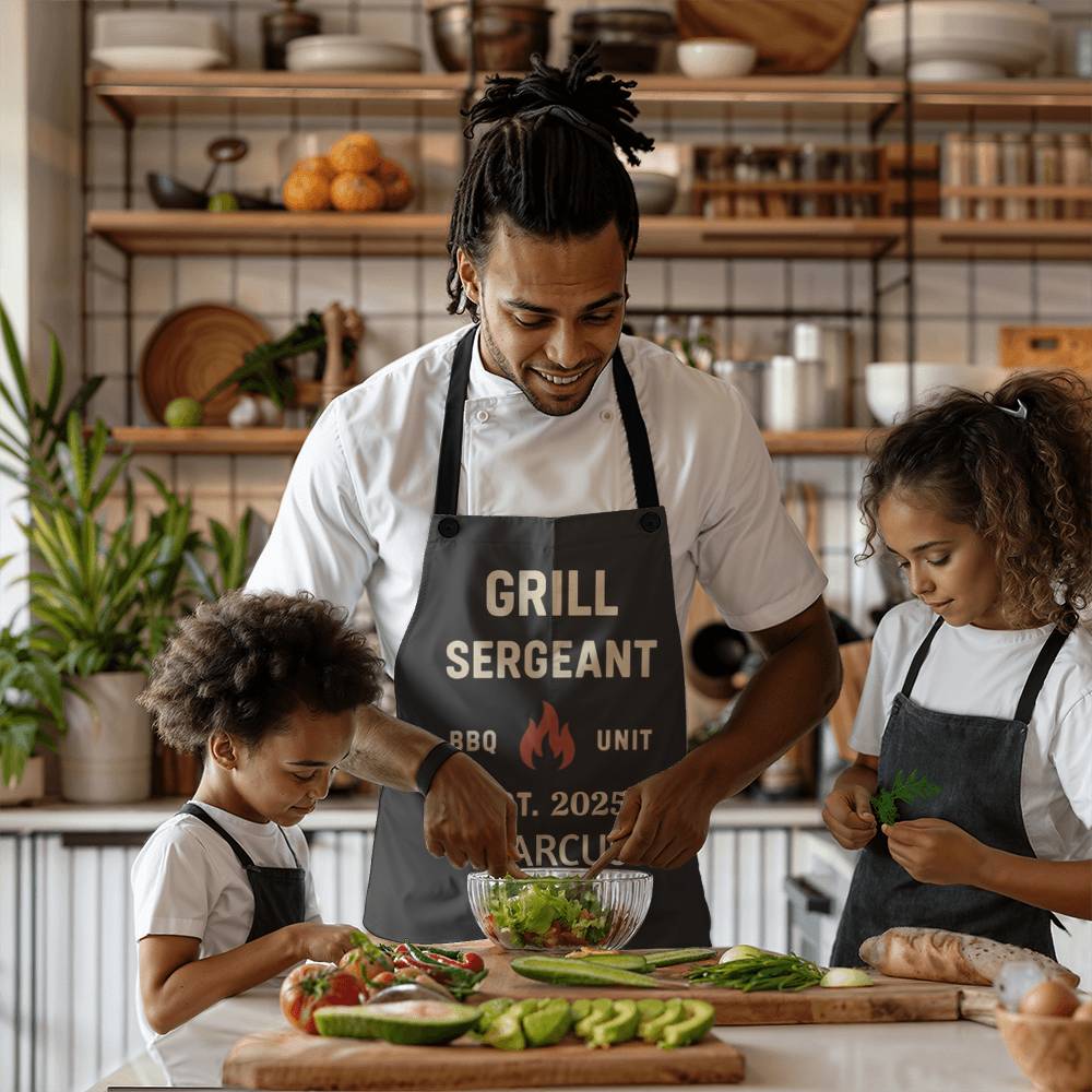 Personalized Grill Master Apron, Gifts For Him For Dad For Husband Mens Apron, Father's Day Gift