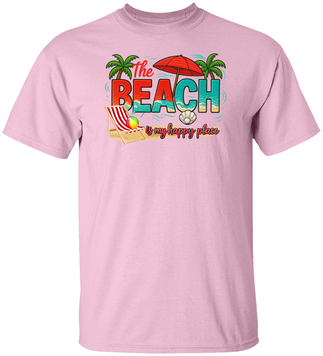 The Beach is My Happy Place Shirt, Summer Vacation Tee, Gift For Beach Lovers, Beach is Calling T-Shirt