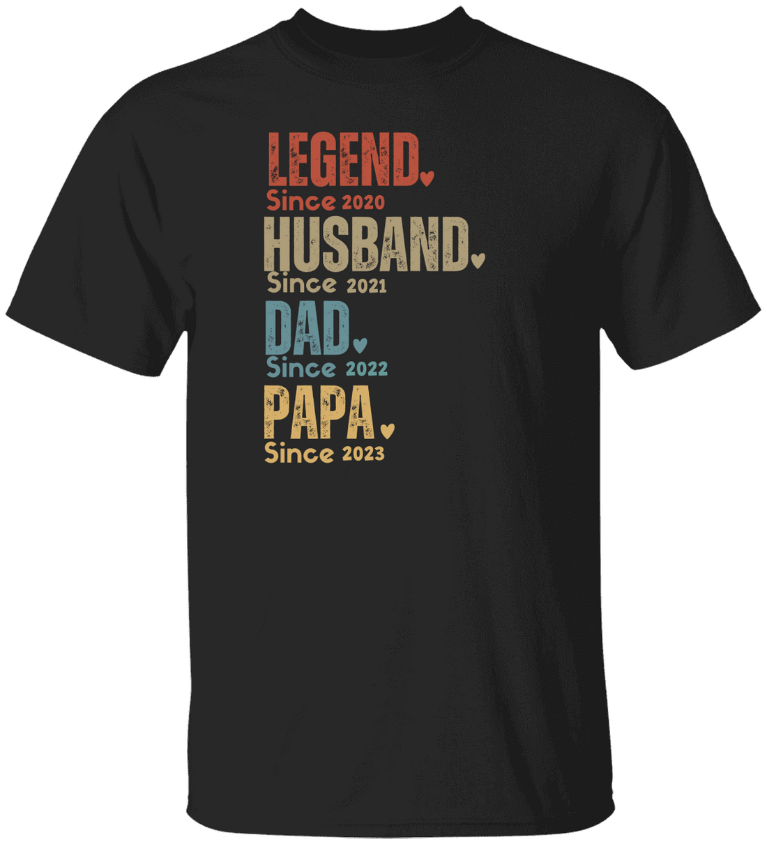 Personalized Dad Shirt, Custom Legend Husband Dad Papa Tee, Father's Day Gift for Dad, Unique Father's Tee, Dad Since 2020