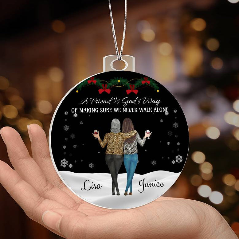 Personalized Acrylic Ornament, Custom Christmas Keepsake, Unique Gift for Friends, Holiday Decoration