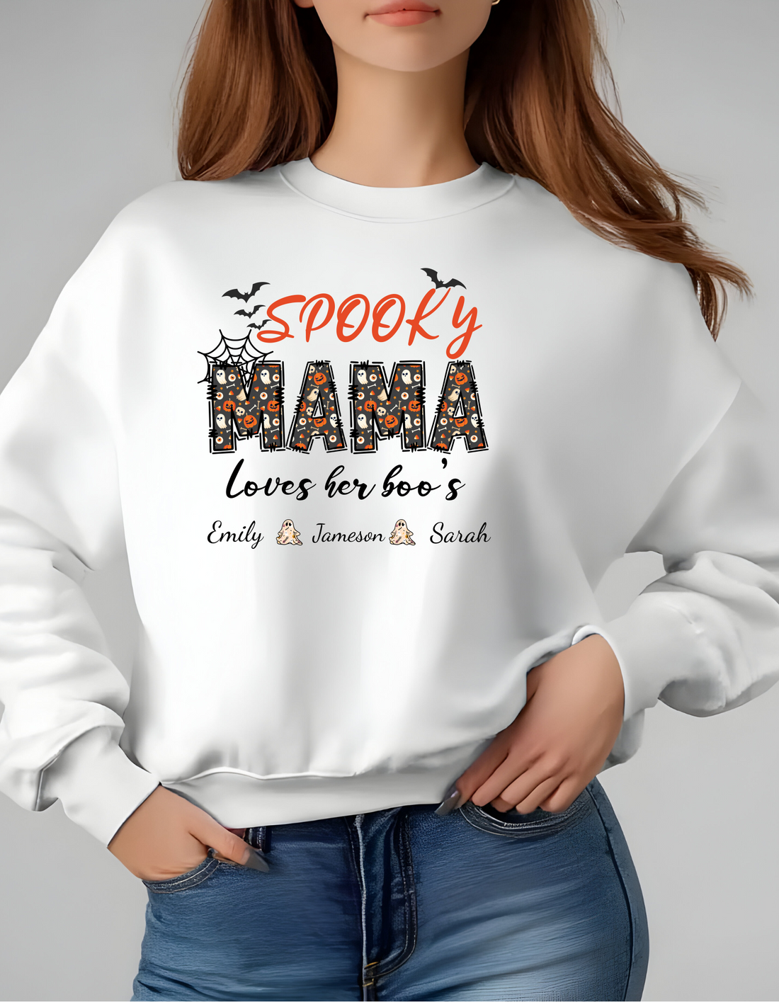 Spooky Mama Halloween Sweatshirt - Personalized Gift