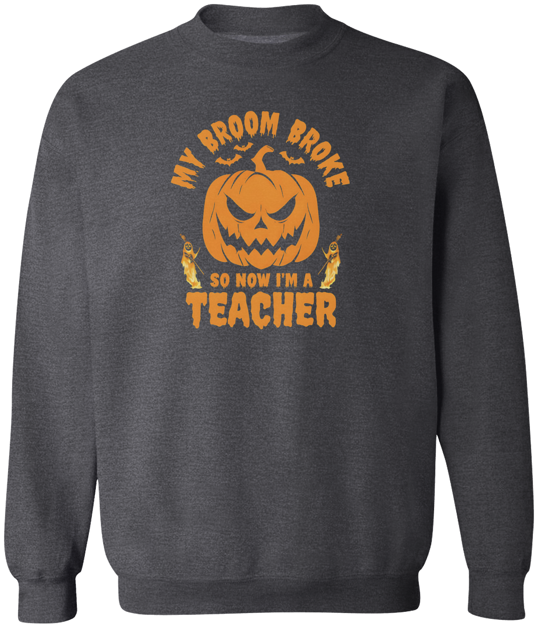“Funny Halloween Teacher Shirt “My Broom Broke So Now I Teach”