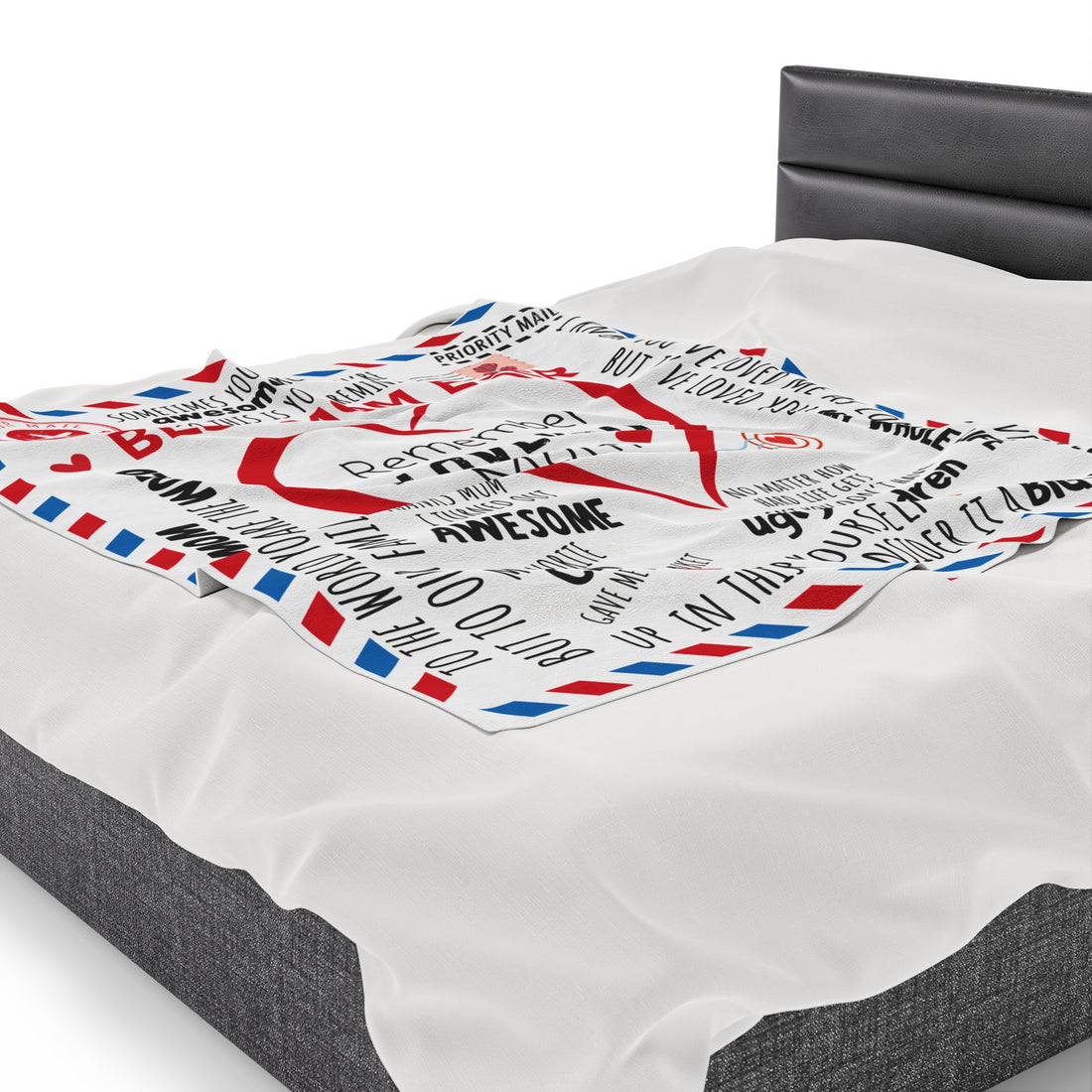 "Best Mom" Velveteen Plush Blanket 50x60