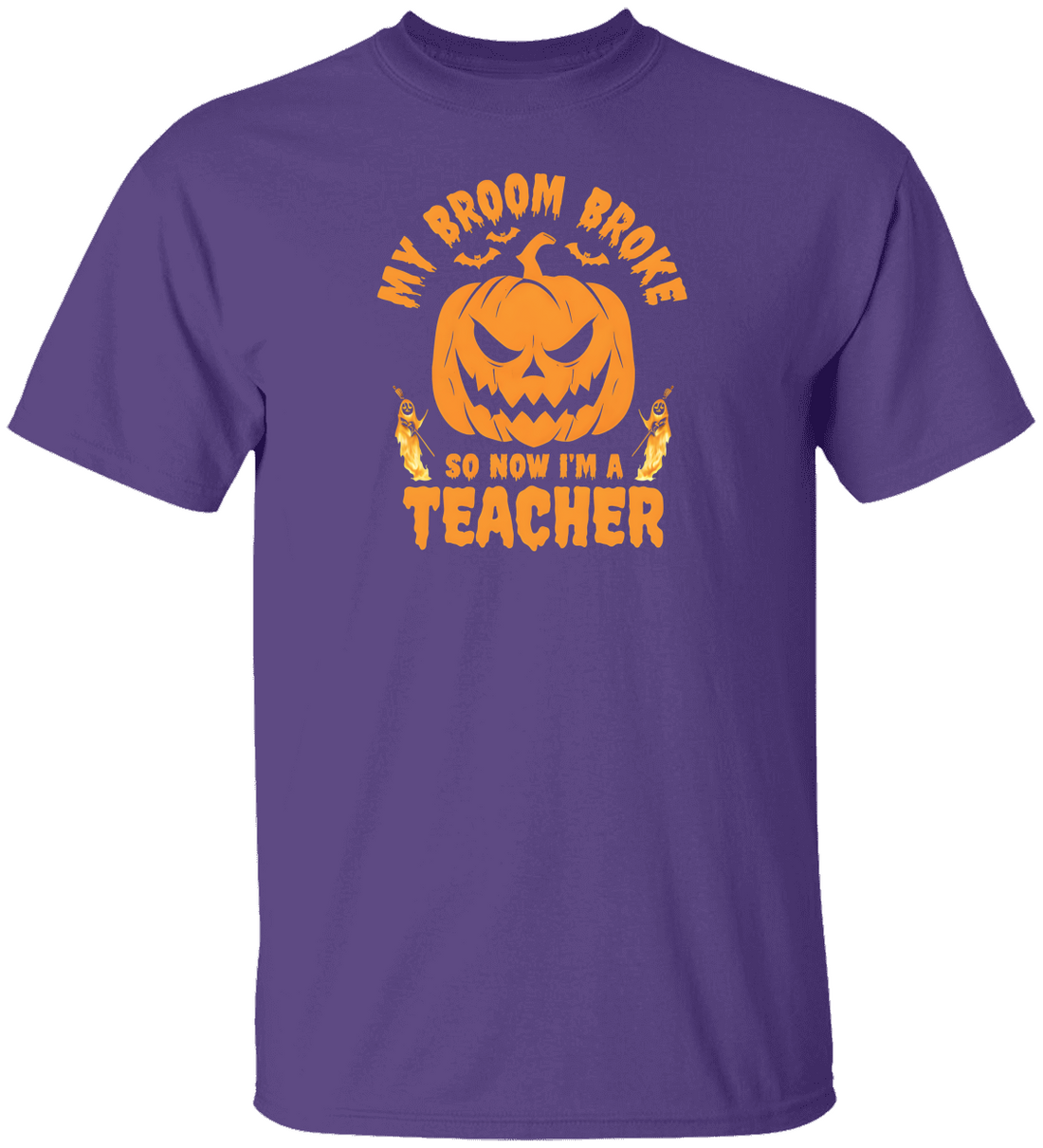 “Funny Halloween Teacher Shirt “My Broom Broke So Now I Teach”