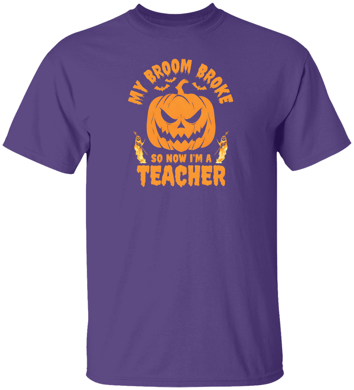 Halloween Teacher T-Shirt - Funny Pumpkin Design