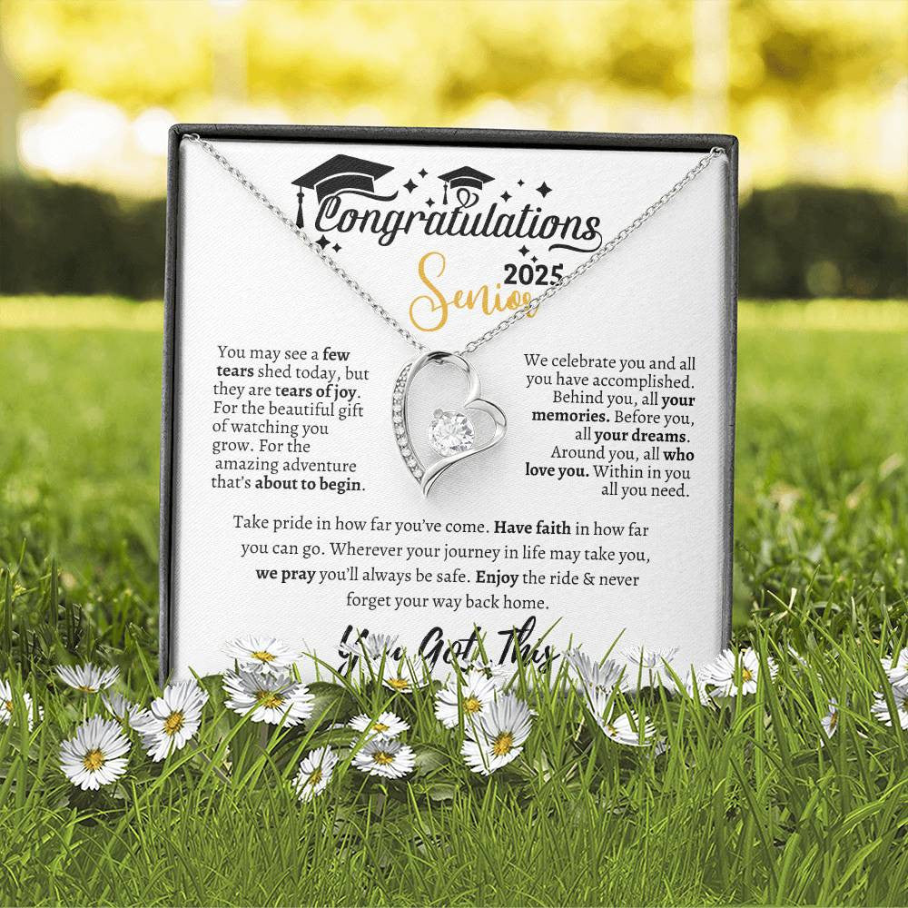 Graduation necklace, Graduation gift, "Congratulations Class of 2025" | Forever Love Necklace