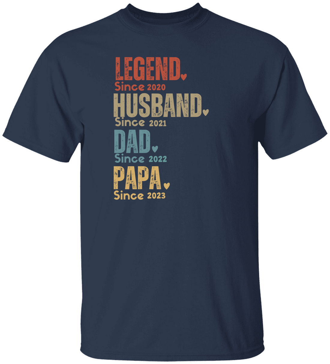 Personalized Dad Shirt, Custom Legend Husband Dad Papa Tee, Father's Day Gift for Dad, Unique Father's Tee, Dad Since 2020