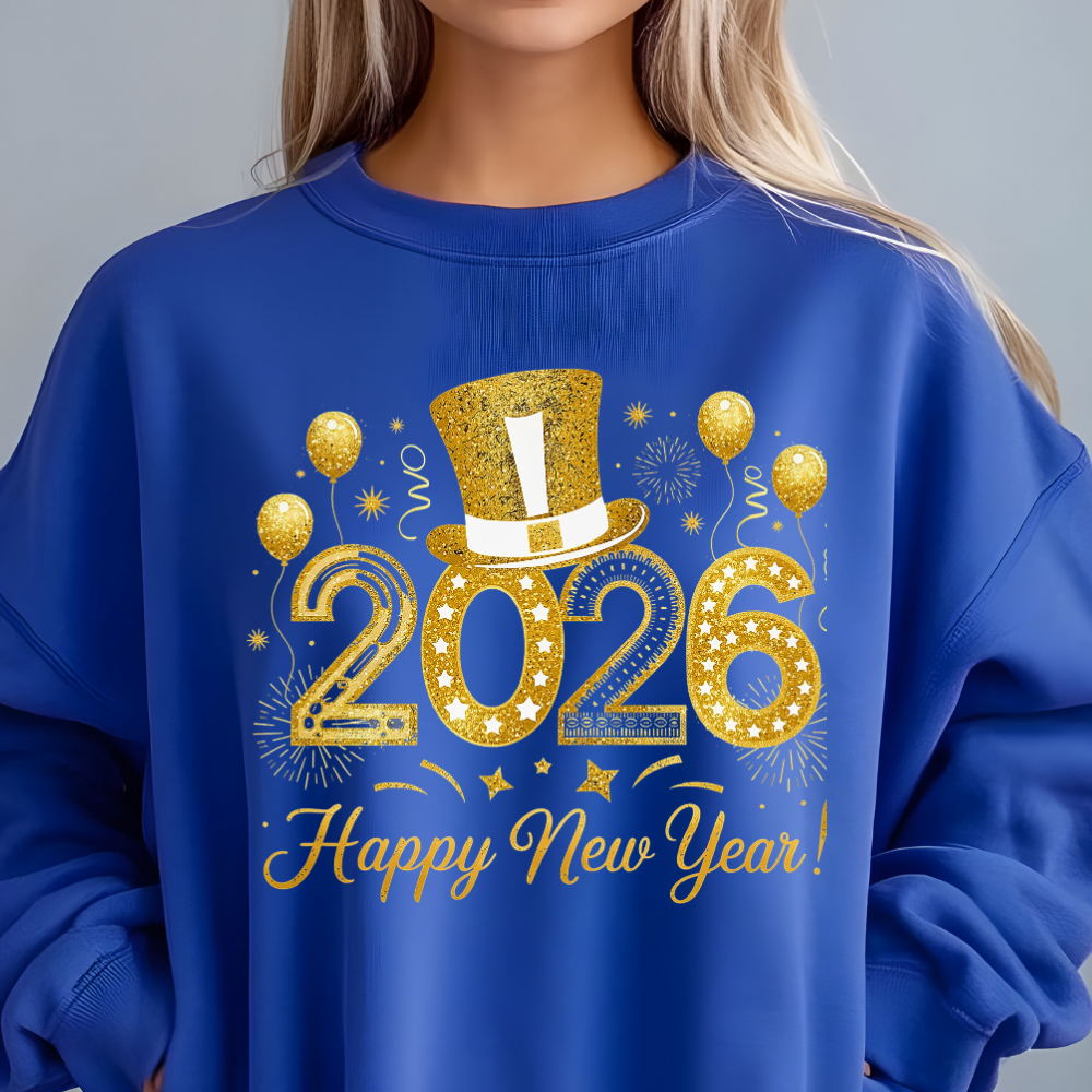 New Year's 2026 Sweatshirt, Holiday Sweatshirt, Festive New Year Apparel, Happy 2026 Crewneck