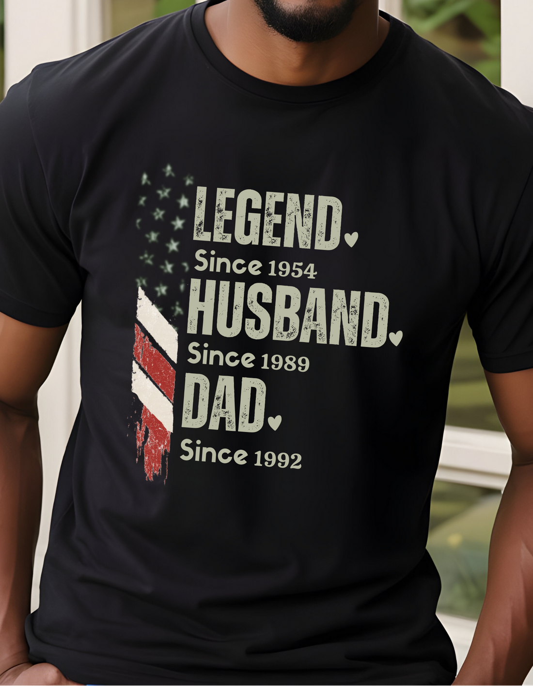 Personalized Papa and Dad "The Man The Legend" T-Shirt