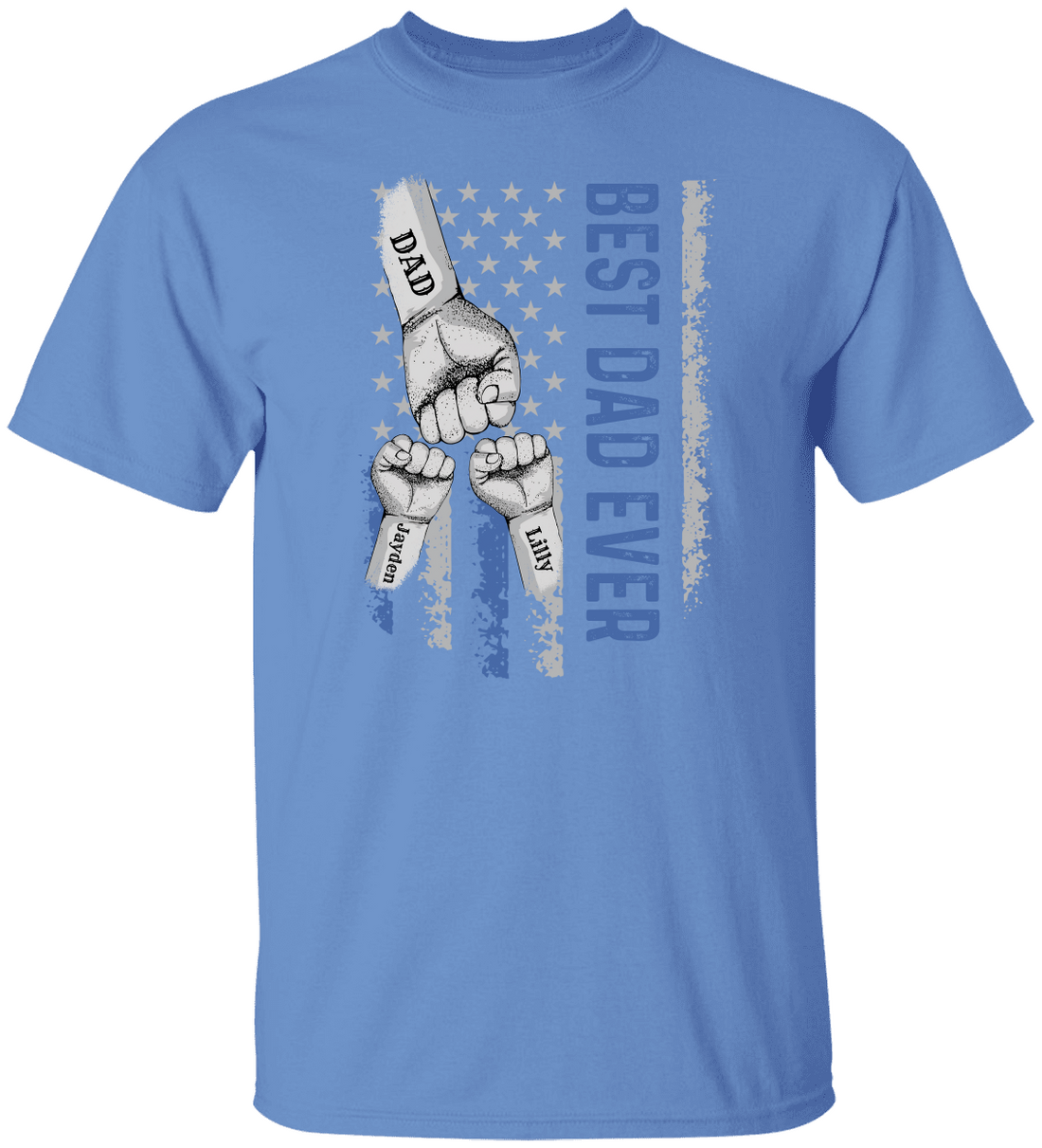 Personalized Best Dad Ever Raised Fist Bump Shirt!