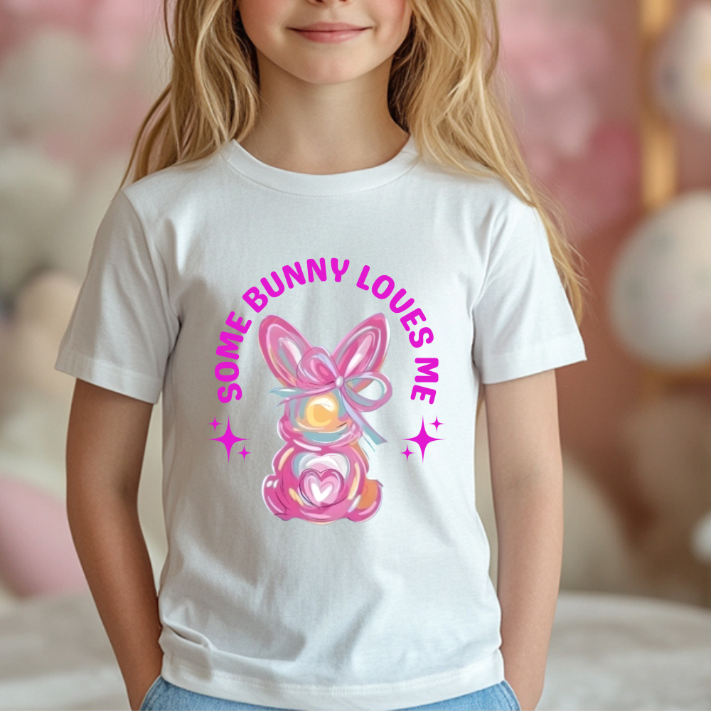 Some Bunny Loves Me Shirt, Girls Easter Bunny Tee, Kids Easter Egg Hunt Shirt, Cute Bunny Easter Shirt, Spring Bunny Gift