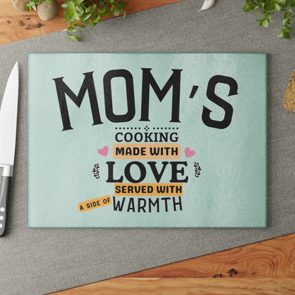 For Mom "Made With Love" Glass Cutting Board