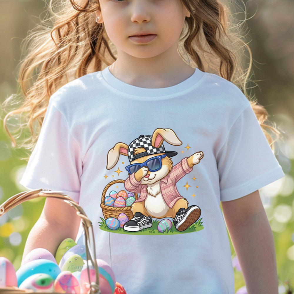 Funny Easter T-Shirt, Dabbing Bunny Easter Shirt, Easter Bunny Kids Shirt, Cute Easter Apparel, Funny Kids Tee, Easter Gift Idea