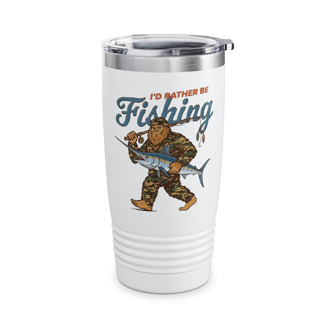 Fishing Tumbler — "I'd Rather Be Fishing" 20oz Insulated Travel Mug