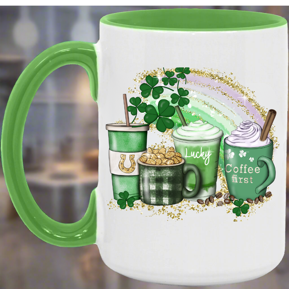 St. Paddy's Day "Lucky" 15oz Accent Coffee Mug