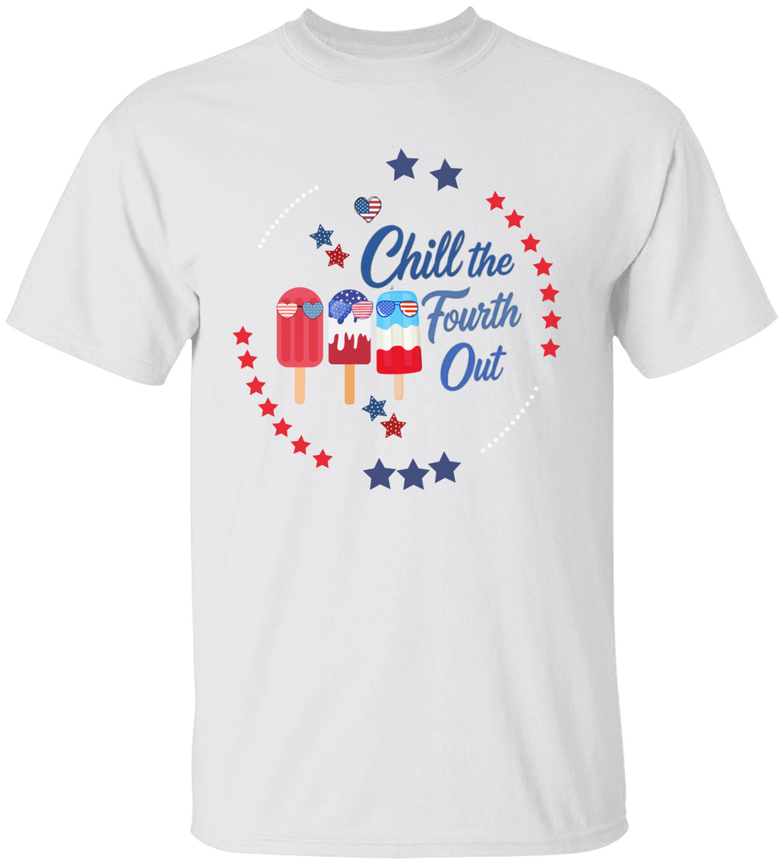 Chill The Fourth Out Shirt, 4th Of July T-shirt, Independence Day, Kids 4th July Ice Cream Tee