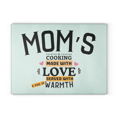 For Mom "Made With Love" Glass Cutting Board
