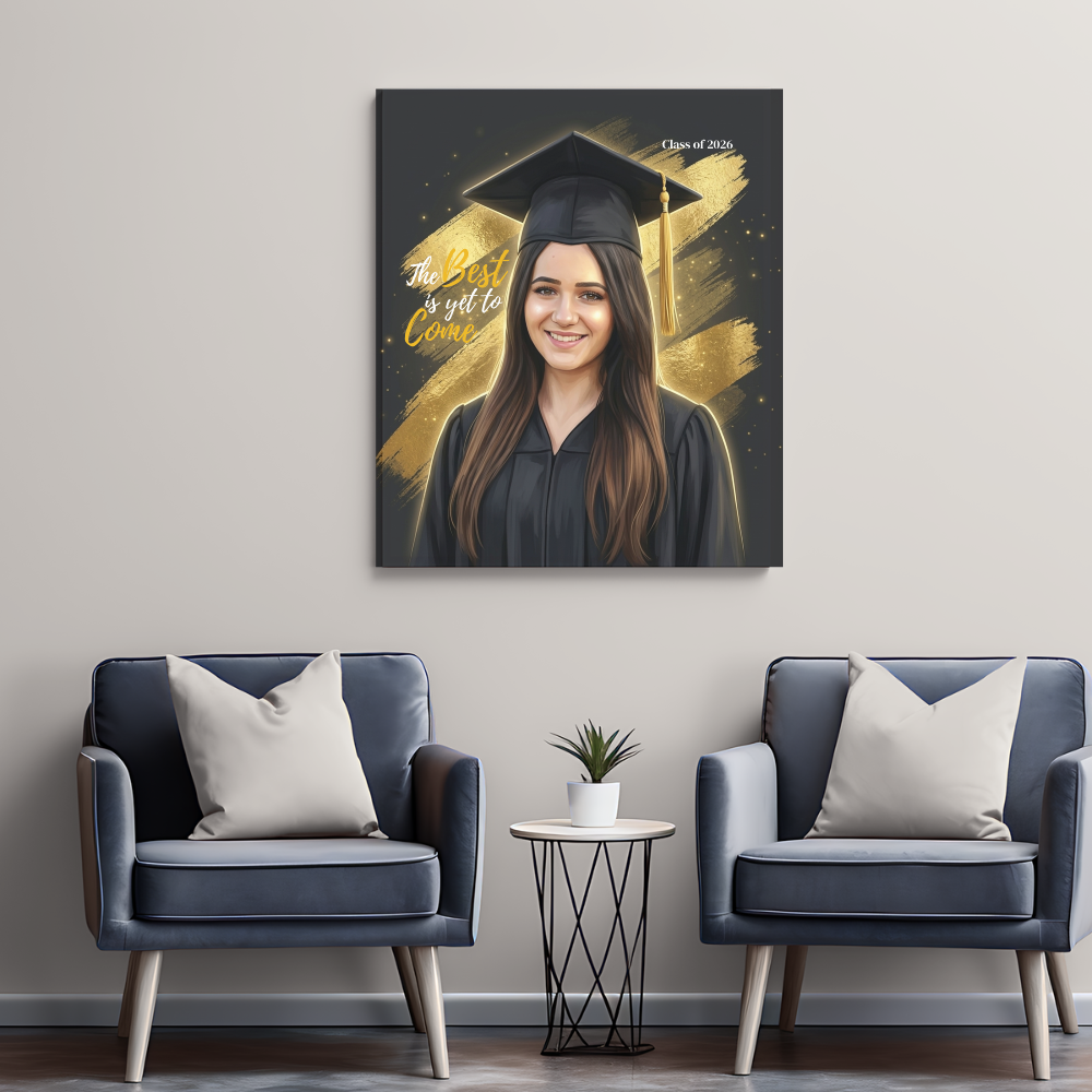 Custom Graduation Photo Gallery Wrapped Canvas, Personalized Grad Gift 2026 - Class of 2026 Keepsake