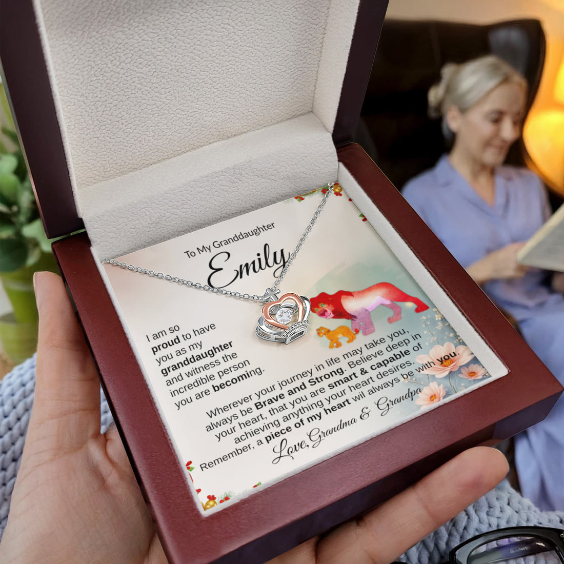 Crown Pendant Necklace Gift, Sterling Silver Rose Gold Jewelry, Granddaughter Gift Necklace