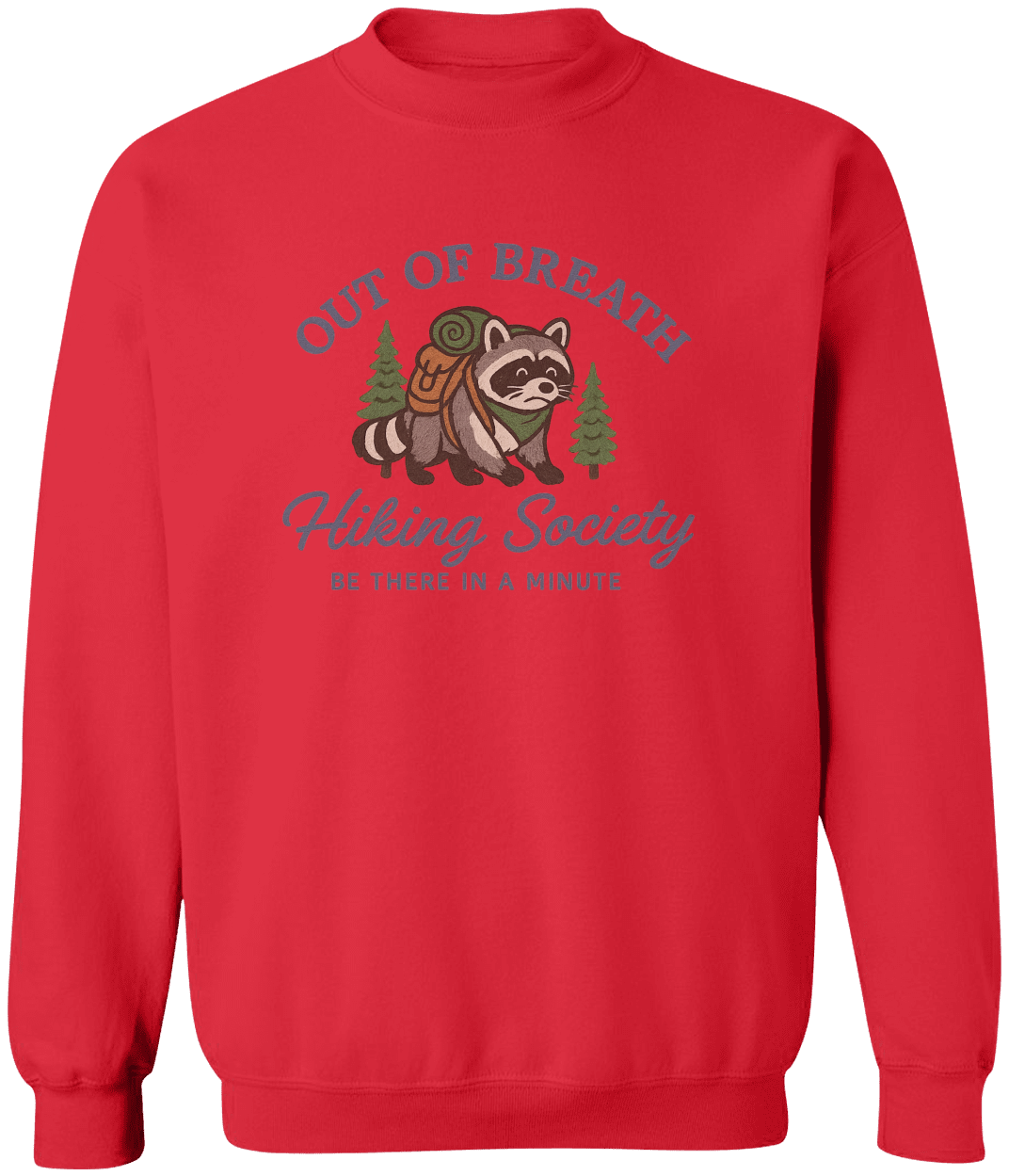Funny "Out of Breath Hiking Society" Sweatshirt, Nature Lover Sweatshirt, Funny Hiking Crewneck