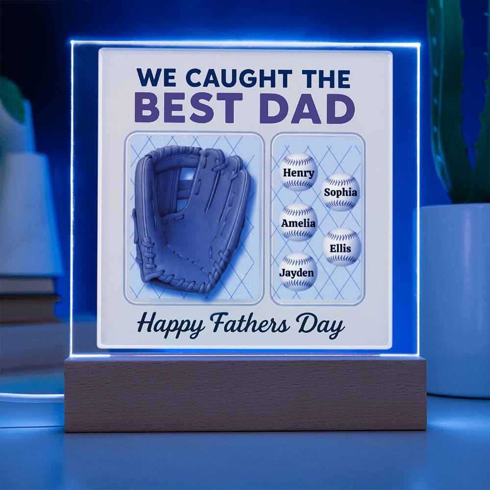 Baseball Dad Personalized Acrylic Plaque | Personalized Gift from Kids | Wife!