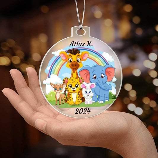 Personalized Kid's Fun Acrylic Ornament! | Birthday Gift | Holiday Gift!