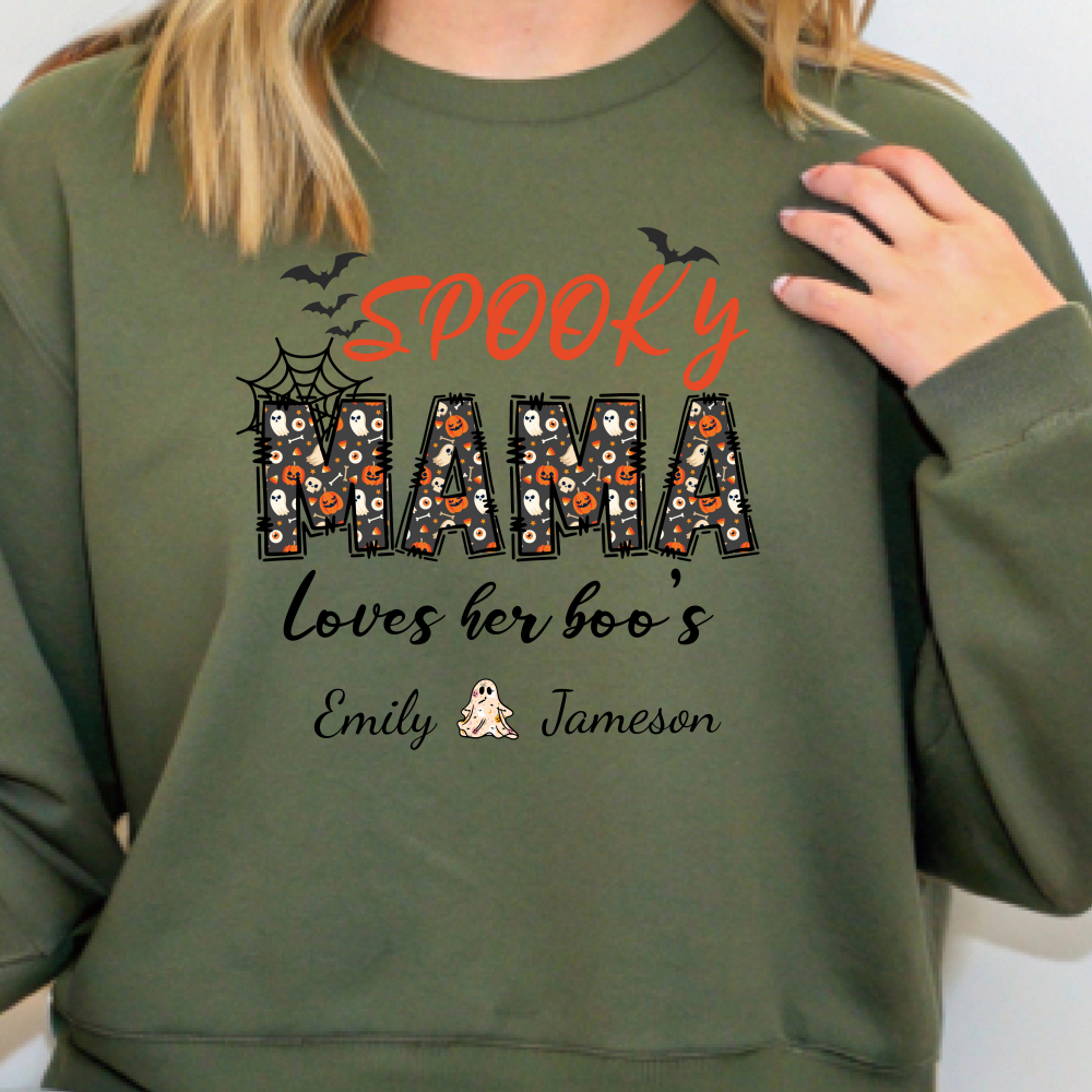 Spooky Mama Halloween Sweatshirt - Personalized Gift