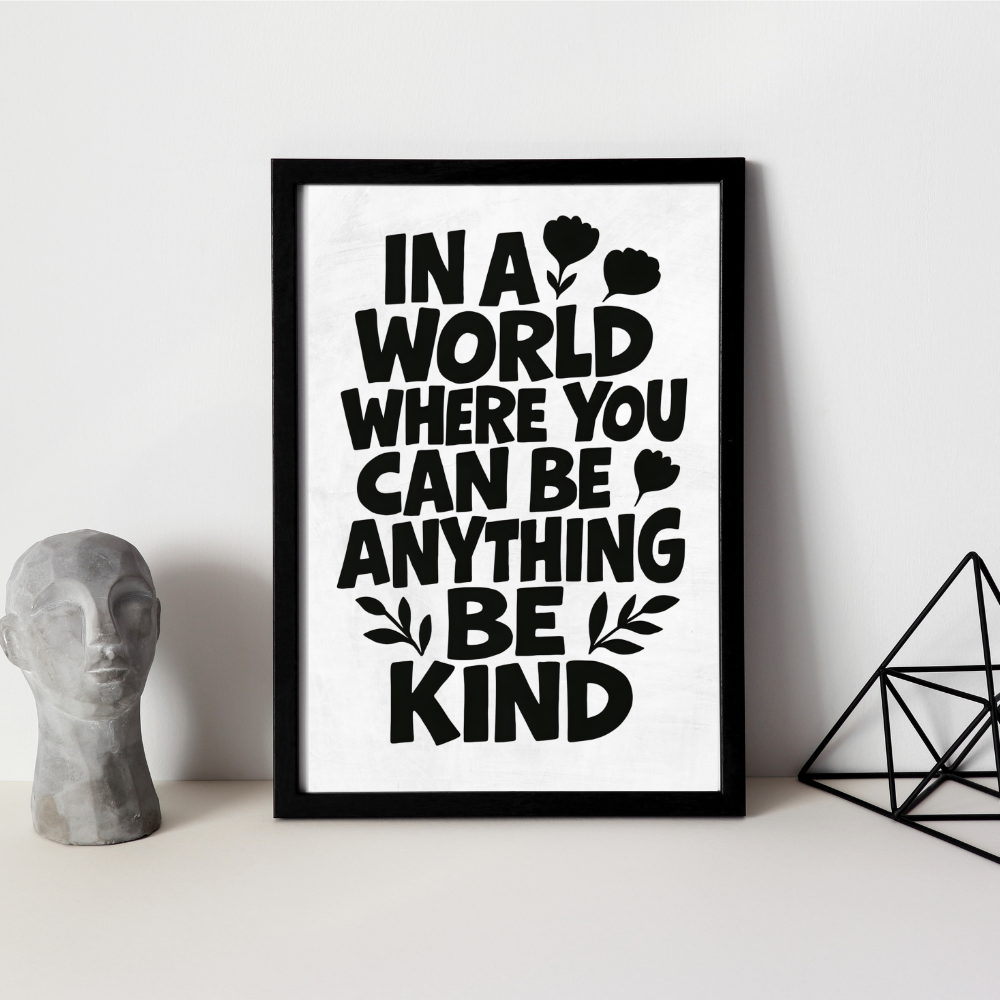 Motivational Wall Art Positive Affirmations Portrait Frame Photo Tile