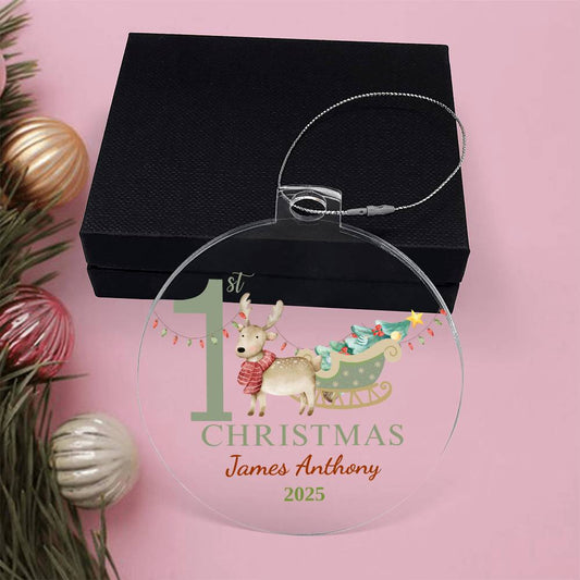 Personalize Baby's First Christmas Acrylic Ornament!
