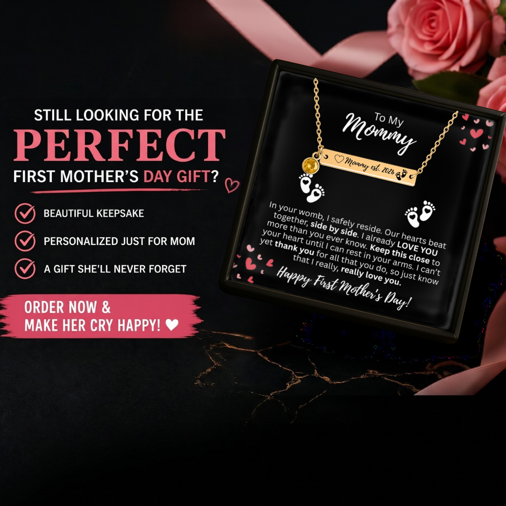She’s about to celebrate her first Mother’s Day… 💖To My Mommy Engraved Personalized Birthstone Necklace!