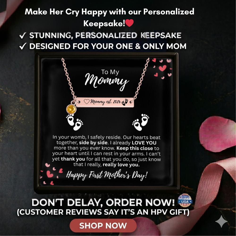 She’s about to celebrate her first Mother’s Day… 💖To My Mommy Engraved Personalized Birthstone Necklace!