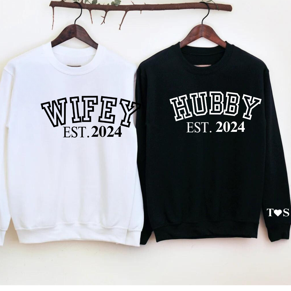 Matching Wifey and Hubby Pullover Sweatshirts!