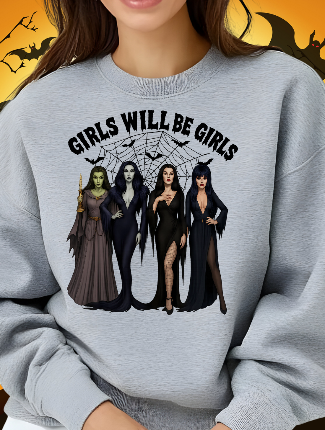 Funny  "Girls Will Be Girls" Halloween Sweatshirt!