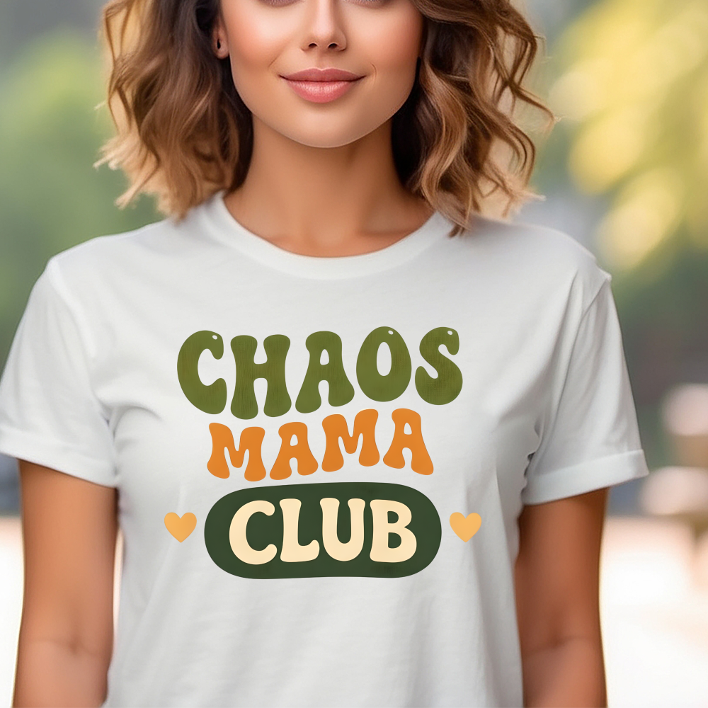 Chaos Mama Club T-Shirt | Funny Mom Life T-Shirt | Cozy Everyday Mom Apparel