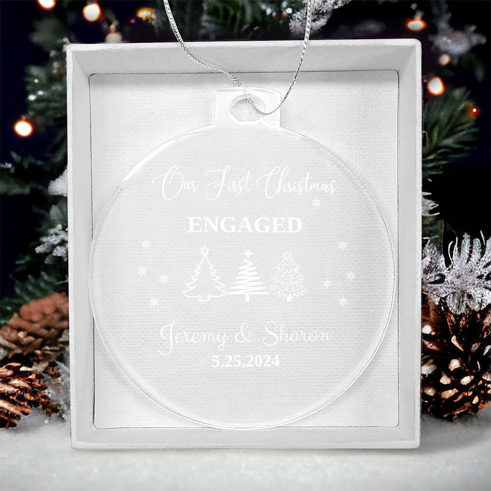 Personalized "Our First Xmas" Relationship Acrylic Ornament Xmas Gift