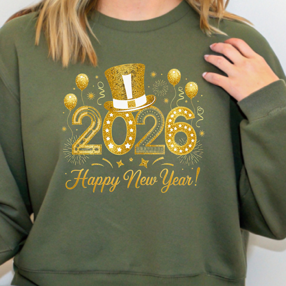 New Year's 2026 Sweatshirt, Holiday Sweatshirt, Festive New Year Apparel, Happy 2026 Crewneck