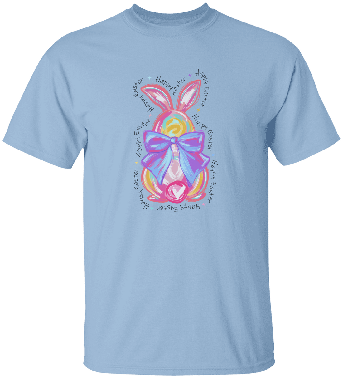 Kids Rainbow Bunny Tee, Cute Easter Bunny T-Shirt, Colorful Bunny Design, Soft Cotton Kids Tee, Gift for Kids
