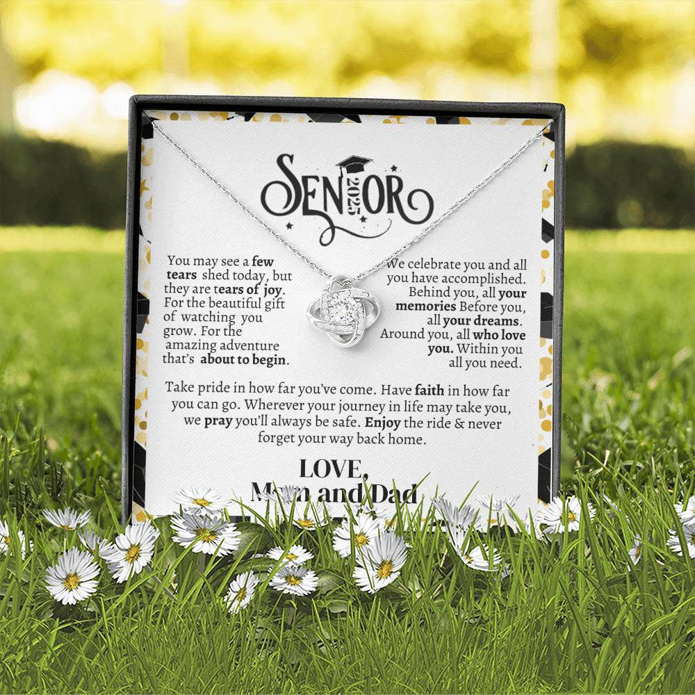 Graduation necklace, Graduation gift, Class of 2025 Love Knot Necklace