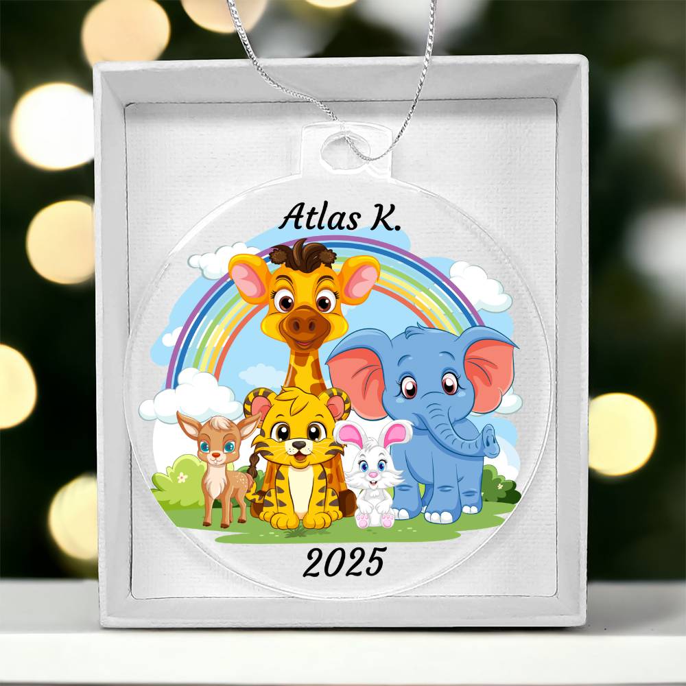Personalized Kid's Fun Acrylic Ornament! | Birthday Gift | Holiday Gift!