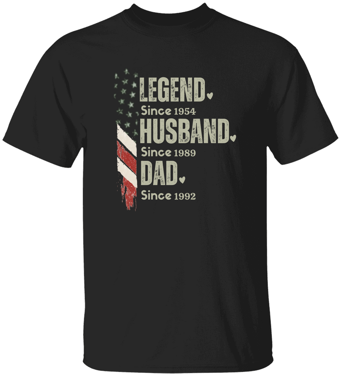 Personalized Papa and Dad "The Man The Legend" T-Shirt
