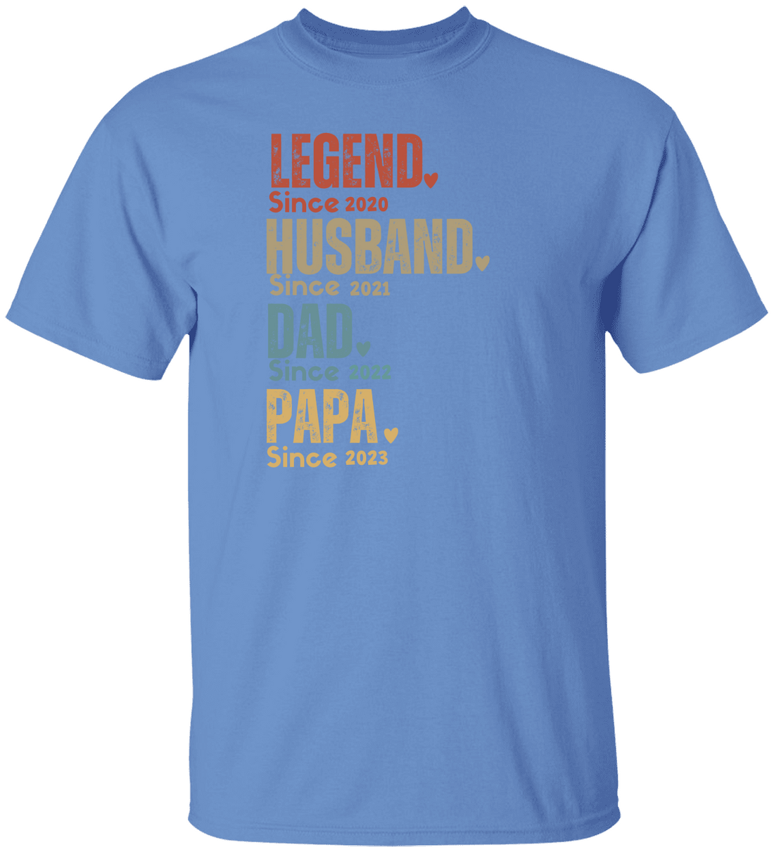 Personalized Dad Shirt, Custom Legend Husband Dad Papa Tee, Father's Day Gift for Dad, Unique Father's Tee, Dad Since 2020
