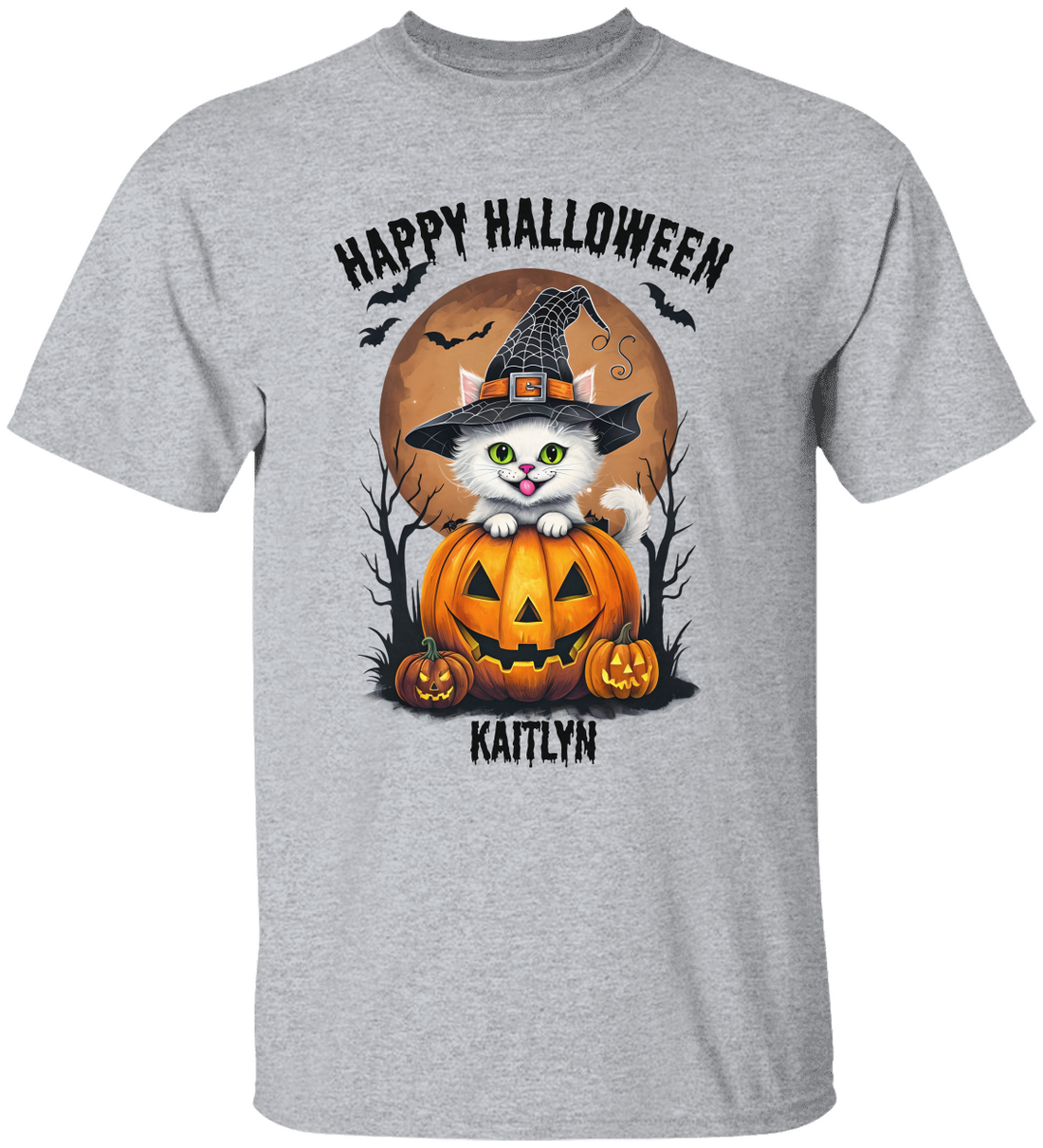 Personalized "Happy Halloween" Kids Tee & Tote Bag