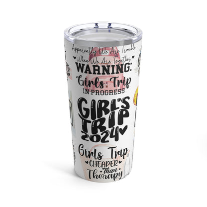 Girl's Trip Cheaper than Therapy Stainless Steel Tumbler 20oz