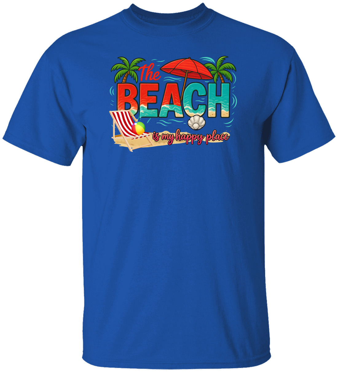 The Beach is My Happy Place Shirt, Summer Vacation Tee, Gift For Beach Lovers, Beach is Calling T-Shirt