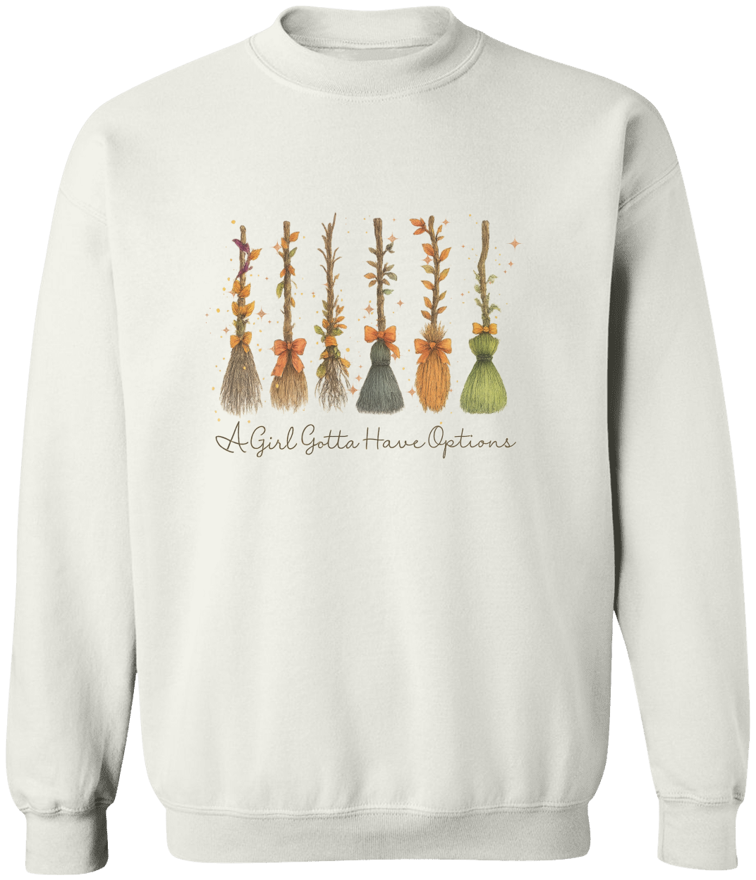 A Girl Gotta Have Options Retro Halloween Crewneck Pullover Sweatshirt