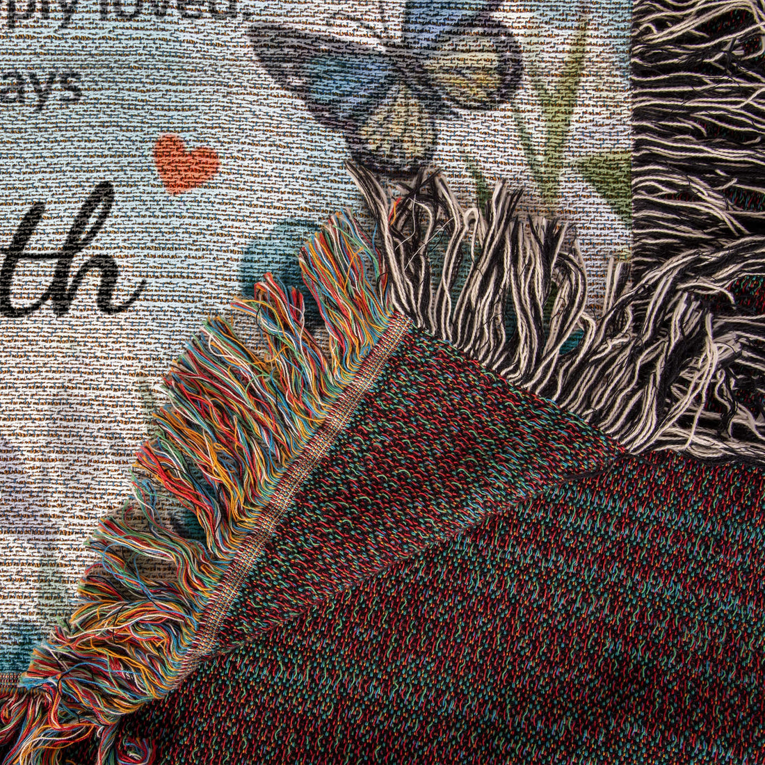 “To My Mom” Custom Name Blanket – Sentimental Gift from Daughter or Son – Floral Keepsake Throw