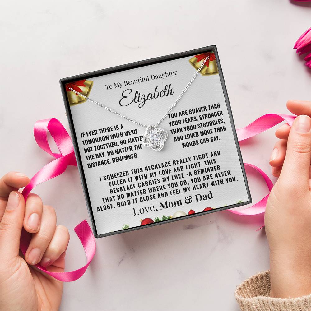 To My Daughter "You Are Never Alone" Personalized Necklace